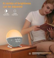 Nouvelle promotion : Réveil intelligent avec lumière d'aube, horloge numérique de table, 7 couleurs RVB, naturel, OEM ODM personnalisé, vente en gros