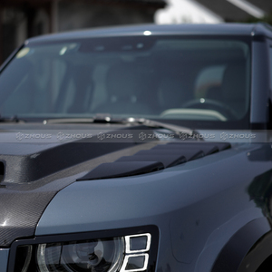 Accesorios para Automóviles, Panel de Moldura Lateral para Capó en Negro Brillante ABS, Protector de Capó, Cubiertas de Ventilación para Guardabarros para el Nuevo <span class=keywords><strong>Defender</strong></span> L663 - Product Image 2