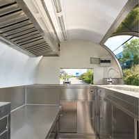 Remorque alimentaire mobile multifonctionnelle en fibre de verre pour vente extérieure, idéale pour hot-dogs, burritos, gaufres, bonbons et chips