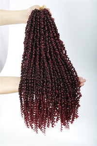 Extensiones <span class=keywords><strong>de</strong></span> cabello trenzado <span class=keywords><strong>de</strong></span> 12-28 pulgadas, cabello sintético pretrenzado con ondas al agua, ombré, Passion Twist - Product Image 4