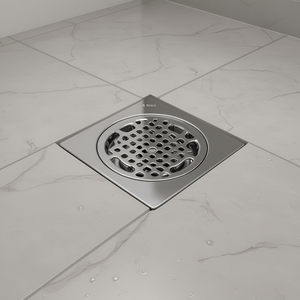 Desagüe de ducha cuadrado moderno Db de 6 pulgadas con filtro cromado para hoteles - Product Image 2