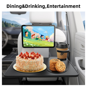 Mesa Plegable para Asiento Trasero de Coche, Superficie de Escritorio Ajustable, Portavasos, Soporte para <span class=keywords><strong>Teléfono</strong></span>, Porta Laptop, iPad, para Trabajar, Comer, Viajes por Carretera - Product Image 3