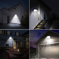 Lampe solaire LED à prix d'usine avec détecteur de mouvement, panneau solaire réglable, 108 LED, projecteur solaire pour jardin, cour