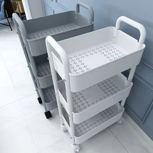 Zxm Best Selling <b>4</b> Layers Shelf Rack Plastic Beauty Salon <b>Trolley</b> Spa Cart with <b>Wheels</b> Four Tier <b>Trolley</b> - Product Image 5