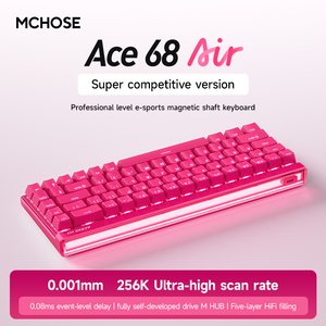 Teclado Mecánico para Juegos MCHOSE <span class=keywords><strong>ACE</strong></span> 68 con Interruptor Magnético, Disparo Rápido, RGB Programable, 8K Hz, Inclinación Ajustable, Plástico - Product Image 3