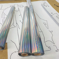 Rouleaux de film de transfert thermique holographique métallique PET pour applications textiles, durables et imperméables