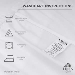 100% Linen nhà bông nữ hoàng Kích thước Trắng percale dệt được trang bị tấm sâu túi 16 \ "Nệm sắc nét mát mẻ Bộ Comforter mạnh mẽ - Product Image 4