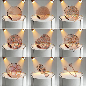 Cuentas de Plata <span class=keywords><strong>S925</strong></span> con Logotipo de <span class=keywords><strong>Ale</strong></span>, Perlas y Gemas de Magnolia Incrustadas, Cuentas de Estilo Abierto con Cierre a Presión, Cadena de Seguridad para Cuentas, Cuentas para DIY, Venta al por Mayor - Product Image 6