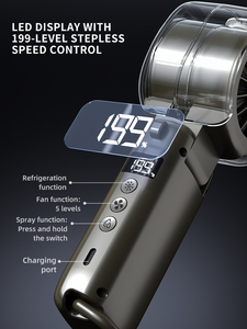 Mini <span class=keywords><strong>ventilateur</strong></span> rechargeable par USB, haute vitesse, 3000 mAh, pliable, <span class=keywords><strong>ventilateur</strong></span> portable turbo <span class=keywords><strong>avec</strong></span> refroidissement par glace - Product Image 2