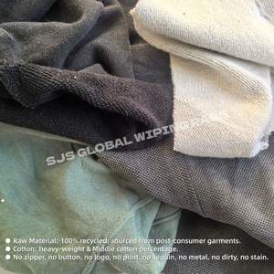 Trapos de Felpa de Colores Mezclados, 100% Algodón, para Limpieza Industrial y Reciclaje - Product Image 4