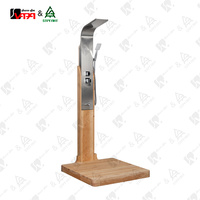 Colonne de douche extérieure en bois Vapasauna Direct Factory pour cour, sauna, resort, villa, hôtel, OEM, ODM, logo personnalisé