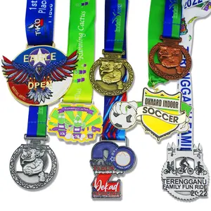 3d Gold Award Marathon Running Sport Custom Medals Sports Metal Blank