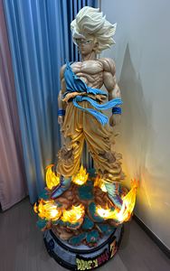 Estatua de Busto de Goku SSJ4 de <span class=keywords><strong>Dragon</strong></span> <span class=keywords><strong>Ball</strong></span> <span class=keywords><strong>GT</strong></span> a Escala 1:1, Figura de Anime de Resina Grande con Escultura de Bola de Energía LED para Decoración de Tiendas - Product Image 5