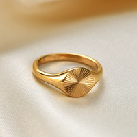 Klassisches Design defektfrei einfarbig einfarbig Edelstahl Damen Herren Siegel feine modische Ringe Schmuck
