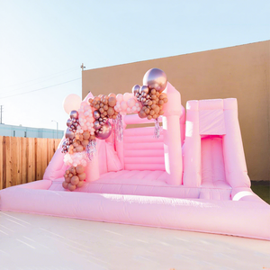 Magical 4 in 1 luxury pink castle for kids outdoor party <b>inflatable</b> bounce house commercial - Product Image 1