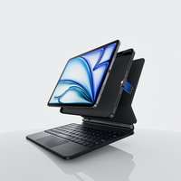 Nuevo Estuche con Teclado de Conexión Directa para iPad con Panel Táctil Extra Grande, Compatible con iPad Pro 11 pulgadas M4/M5, Teclado ABS RGB