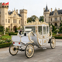 Calèche royale électrique, calèche tirée par des chevaux, calèche électrique sans chevaux Cendrillon, calèche touristique pour les défilés et les visites