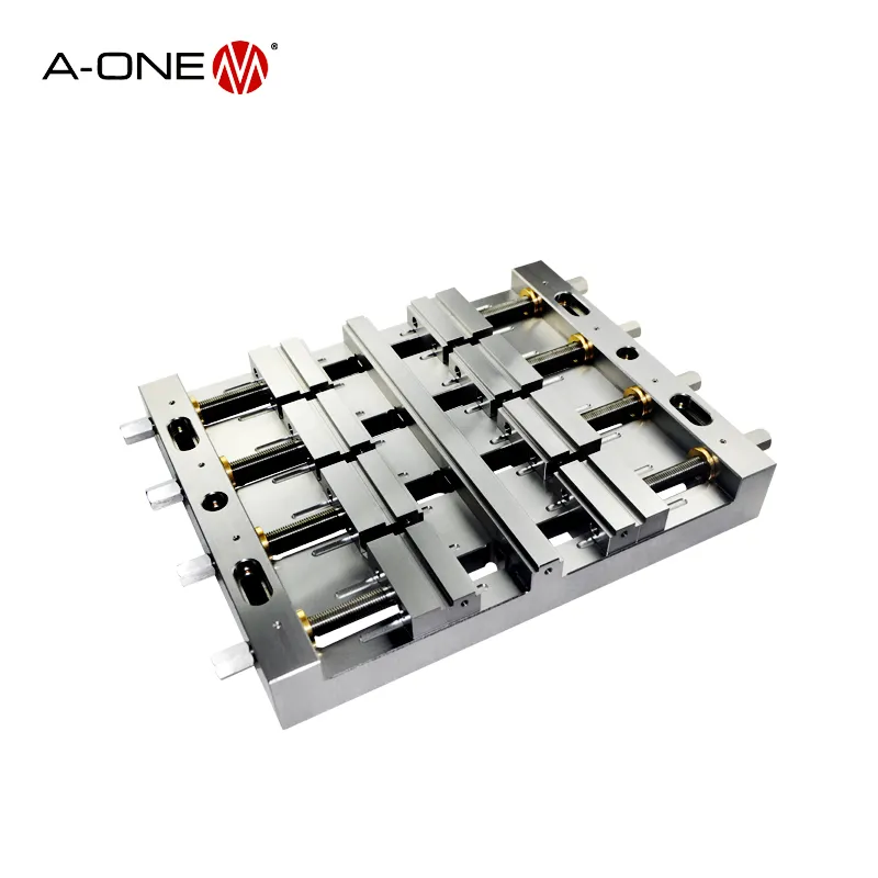 Sistem A-ONE 3R Steel CNC Milling Machine Ragum Multisasi untuk Menjepit Banyak Benda Kerja 3A-110070