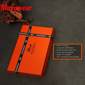 Montre connectée Microwear W11 Mini Pro Reloj Amoled Série 11, étanche IP68, réponse WhatsApp, IA <span class=keywords><strong>GTP</strong></span>, 46 mm, sport, W11 MP - Product Image 1
