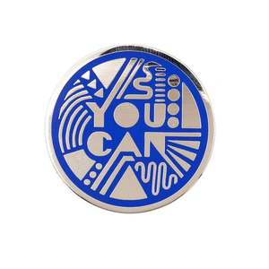 หมุดโลหะสีเงินมันวาวทรงกลมกล้าหาญเข็มกลัดสีเขียวแบบกำหนดเอง - Product Image 4