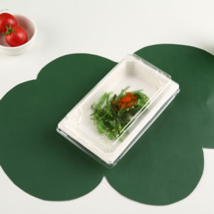 กล่องอาหารกระดาษพลาสติกเกรดอาหารสำหรับแซนวิช ของหวาน แซลมอน ซาชิมิ ซูชิ พร้อมฝาพลาสติก PET - Product Image 5