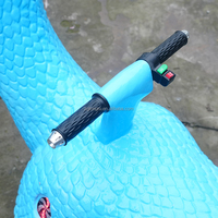 Scooter électrique à monnayeur en forme de dinosaure avec lumière et musique, dragon animatronique marchant pour enfants dans les centres commerciaux