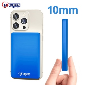 Batterie externe mini 22,5 W avec logo personnalisé, 5000 mAh, chargeur sans fil magnétique portable en aluminium à charge rapide pour téléphones mobiles - Product Image 5