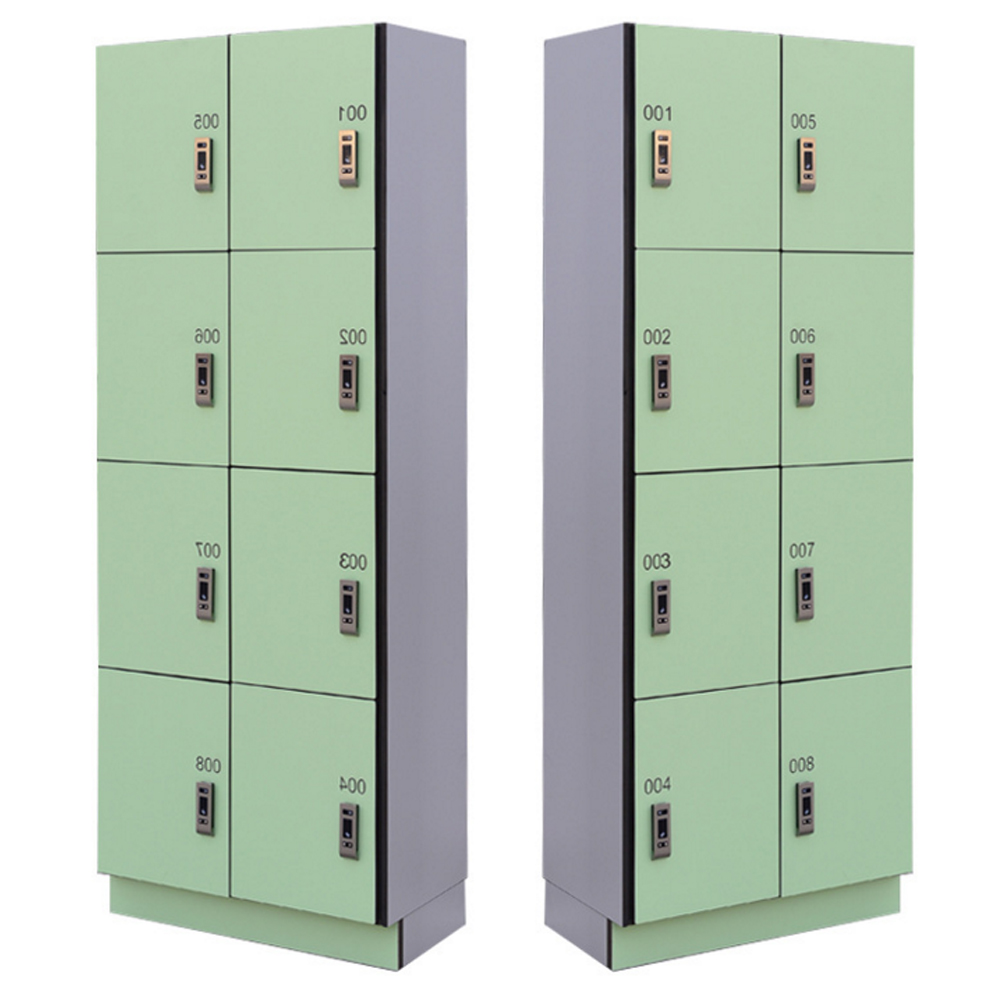 12mm Compact Fiber board 2-türiges Compact Locker mit mehreren Fächern für Umkleidekabinen