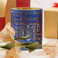 Bougie unique pots de Noël pour la décoration de la maison en gros de luxe porte-verre galvanisé conteneur pots de bougie de Noël
