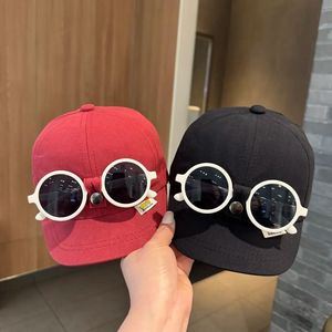 Gorra de Béisbol de <span class=keywords><strong>Verano</strong></span> Estilo Coreano con Visera Extraíble para Bebés Niños y Niñas, Diseño Liso, Protección Solar - Product Image 3