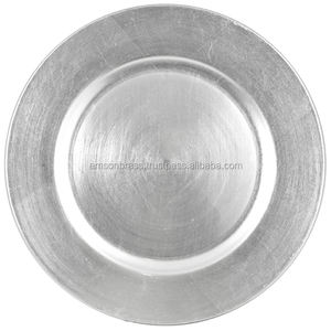 Gravure Design Plaque de charge décorative en argent Forme ronde Plaque de charge en argent Forme ronde Design moderne - Product Image 4