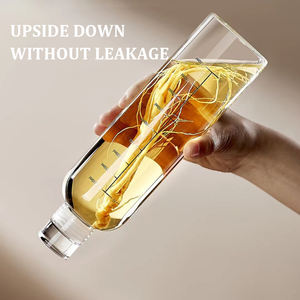 500ml 750ml 1000ml Alta calidad Único Personalizado Colorido Alto Borosilicato A prueba de fugas Deporte Fitness Botella de agua de vidrio - Product Image 3