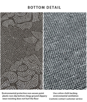 Style nordique Simple moderne Table à thé tapis géométrique chambre chevet moelleux tapis carré sol rembourré antidérapant Polyester R