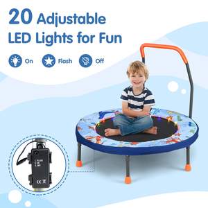 Trampolín Plegable para Niños, Interior y Exterior, con Luces LED, Rebounder de Ejercicio para Niños, Mini Trampolín de 36 Pulgadas para Niños Pequeños - Product Image 4