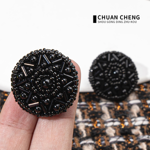 Fancy Kim Loại <span class=keywords><strong>Flatback</strong></span> Sew-On Nút Kết Hợp Màu Sắc Thạch Cho Phụ Nữ Của Mùa Đông Áo Khoác Len 30Mm Chân Cho Giày - Product Image 4