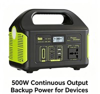 Station d'alimentation Da Mao 500W 461WH LiFePO4 avec onduleur à onde sinusoïdale pure MPPT, charge solaire, batterie externe, compresseur d'air et démarreur de secours