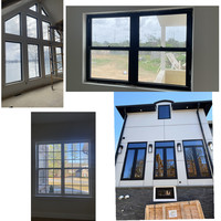 Ventanas Modernas de Lujo con Marco de Aluminio, Rotura de Puente Térmico, Doble Acristalamiento, Personalizadas para Casa o Villa