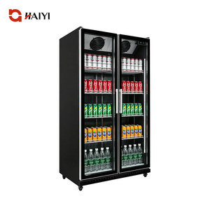 Refrigerador Comercial para Exhibición de Bebidas, Vitrina Refrigerada de Doble Puerta para Bebidas - Product Image 1
