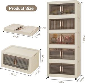 Wholesale Price <b>Large</b> PP Plastic Classic Style Multifunction Living Room Food Storage <b>Bins</b> & Toy Storage Box Stackable - Product Image 5