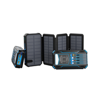 30000mAh Solar Power Bank Centrale électrique étanche avec câbles intégrés pour téléphones portables Chargeur solaire 20000mAh