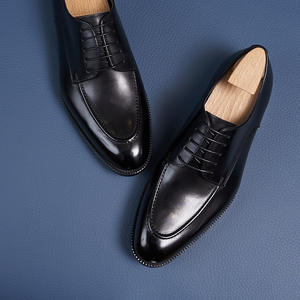 Chaussures Derby formelles pour hommes, faites à la main, élégantes, polyvalentes, légères, antidérapantes, respirantes, à bout carré et à lacets - Product Image 3