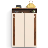 Meuble à chaussures convertible en bois au design moderne pour salon, salle à manger, buanderie, hôtel, villa – Mobilier d'extérieur polyvalent