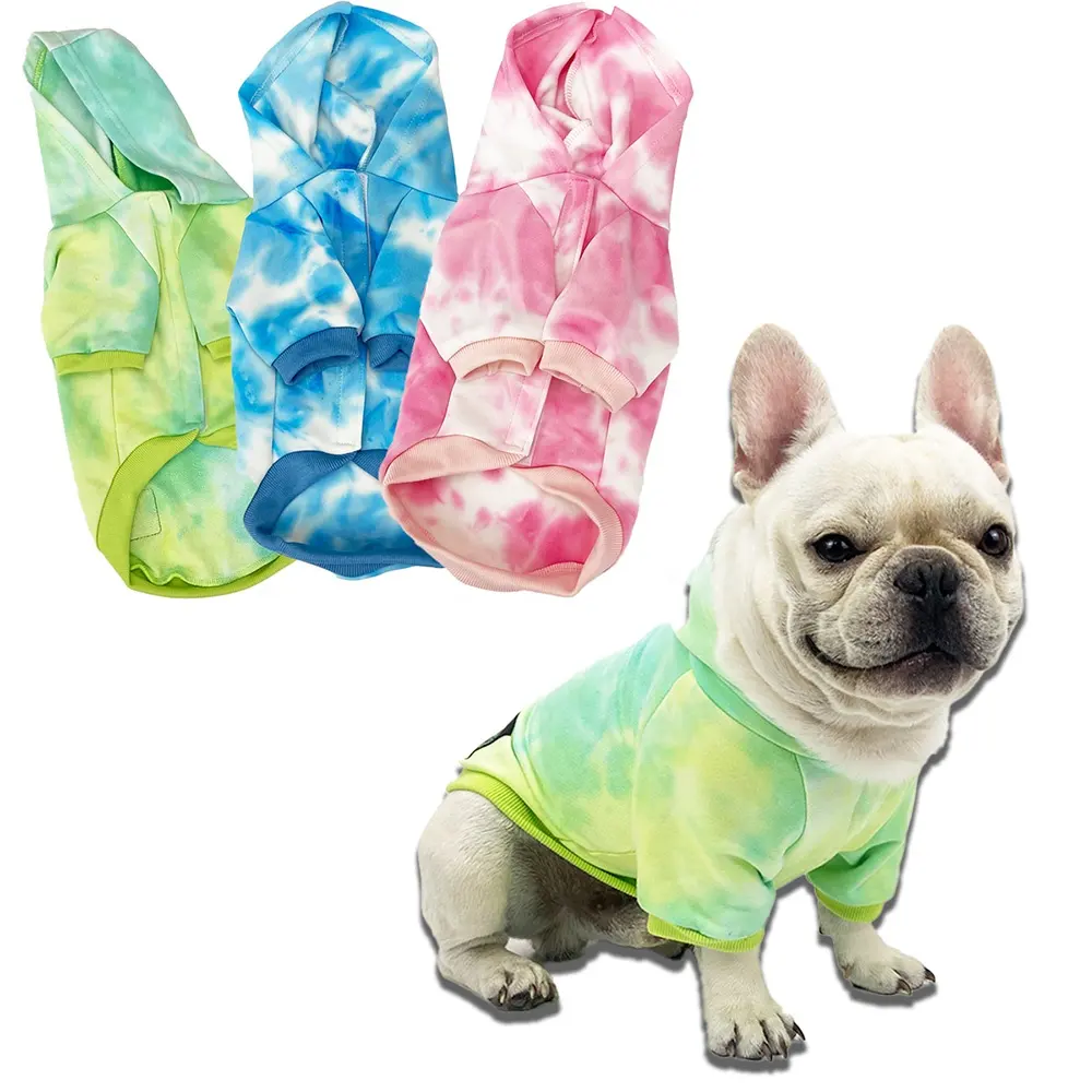 Abrigo personalizado de lujo para perros, 100% poliéster, algodón, respetuoso con el medio ambiente, sudadera azul, ropa bonita para otoño y primavera para mascotas