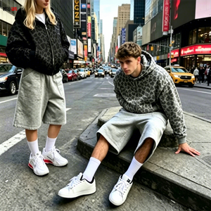<span class=keywords><strong>Sweat</strong></span>-shirts <span class=keywords><strong>à</strong></span> <span class=keywords><strong>capuche</strong></span> pour hommes, surdimensionnés, zippés, de haute qualité, streetwear, imprimé léopard Y2K, pour hommes, fournisseur personnalisé - Product Image 2