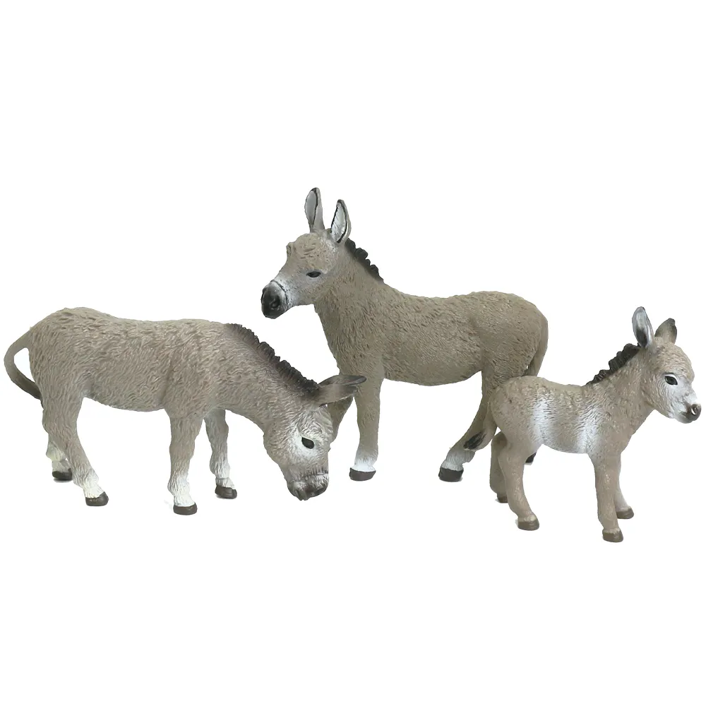 Rangeland 동물 시리즈 플라스틱 PVC 솔리드 모델 장난감 당나귀