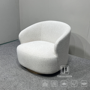 Sillas de Ocio de Estilo Italiano Más Populares, Tapizadas en Tela Blanca, con Estructura de Madera, para Interiores - Product Image 2