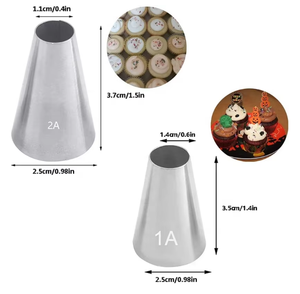 1M 2D 2A 1A 4B bocchette tubazione tubo punte in metallo stampo in acciaio inox per torta gelato arte <span class=keywords><strong>disegno</strong></span> di cioccolato Cupcake Making - Product Image 4