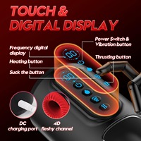 Automatischer Masturbator für Männer mit 9 Saug-, Stoß- und Rotationsmodi, Heizfunktion, LCD-Display, Sexspielzeug für Männer