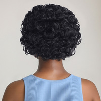 Perruque Courte Bouclée pour Femme OEM, Style Non-Mainstream, Cheveux Bouclés Pleine Tête, Soie Haute Température, Effet Naturel Blanc et Volumineux