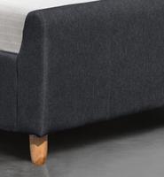 Lit plateforme double moderne en lin doux rembourré avec cadre en bois, taille personnalisable pour meubles de chambre à coucher